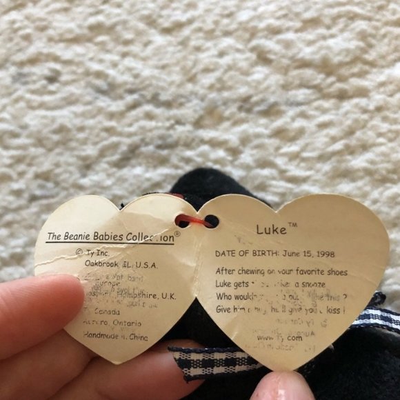 TY Beanie Baby: Luke The Black Lab - Picture 6 of 8
